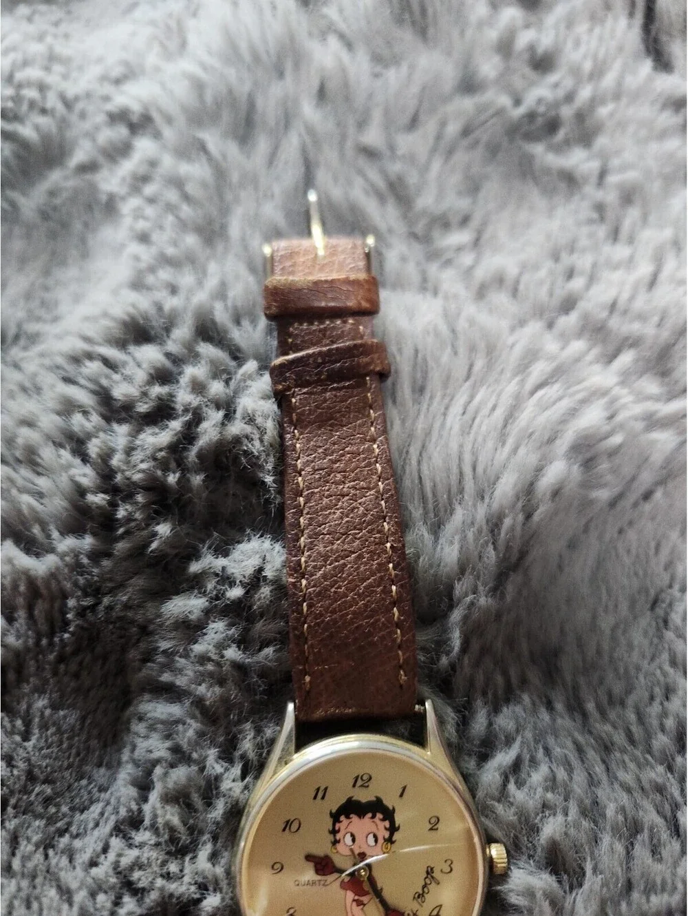Bright Ideas U.S.A. Vintage 1994 Betty Boop Quartz Watch With Pigskin Band